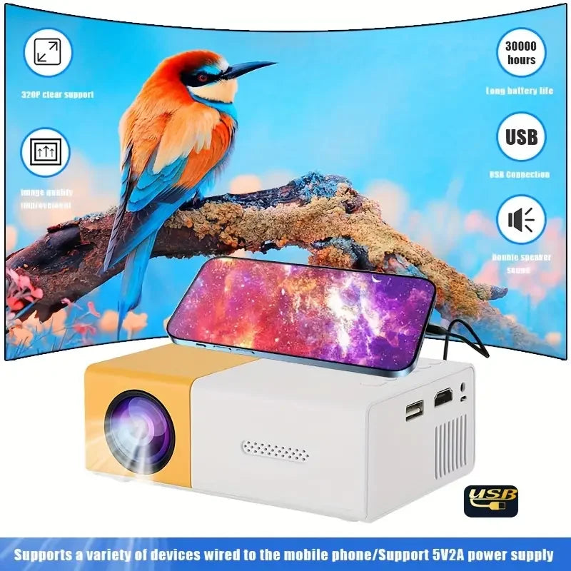 📽️ LED Home Theater Projector – Portable and Versatile