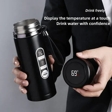 🌡️ Stainless Steel Thermos Bottle with LED Temperature Display – Durable &amp; Stylish