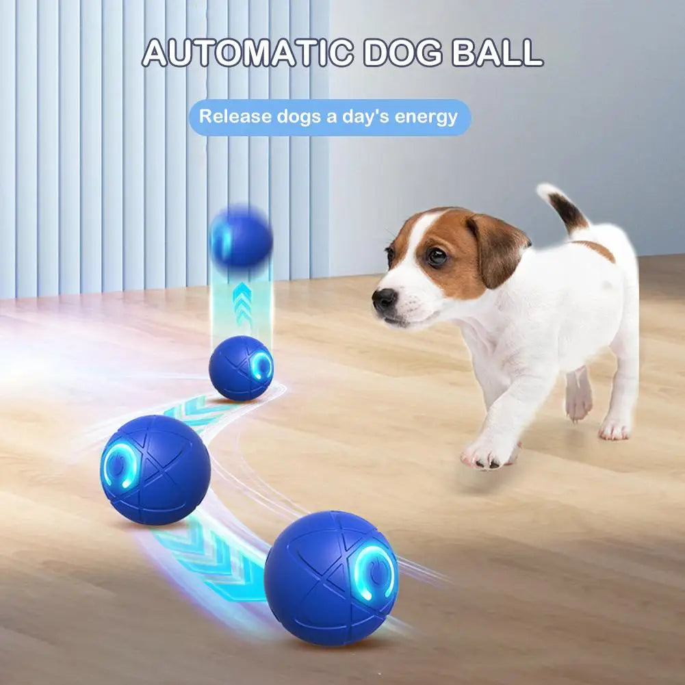 Automatic Moving Dog Toy Ball Smart USB Jumping Rotating Interactive Dog Chew Toy Ball For Puppy Ball Toys