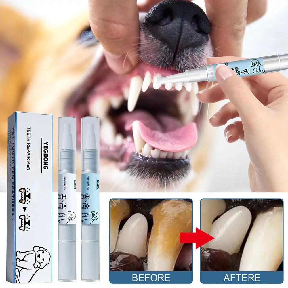 🪥 Pet Teeth Cleaning Pen – Tartar &amp; Bad Breath Solution for Cats and Dogs