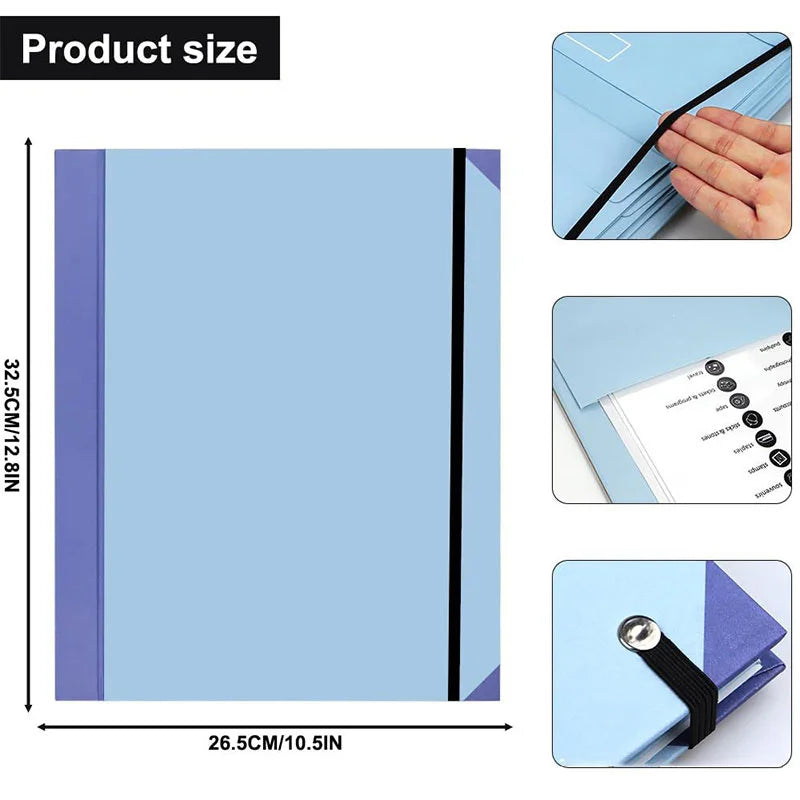 📁 Folio Folders with Pockets – Important Document Organizer