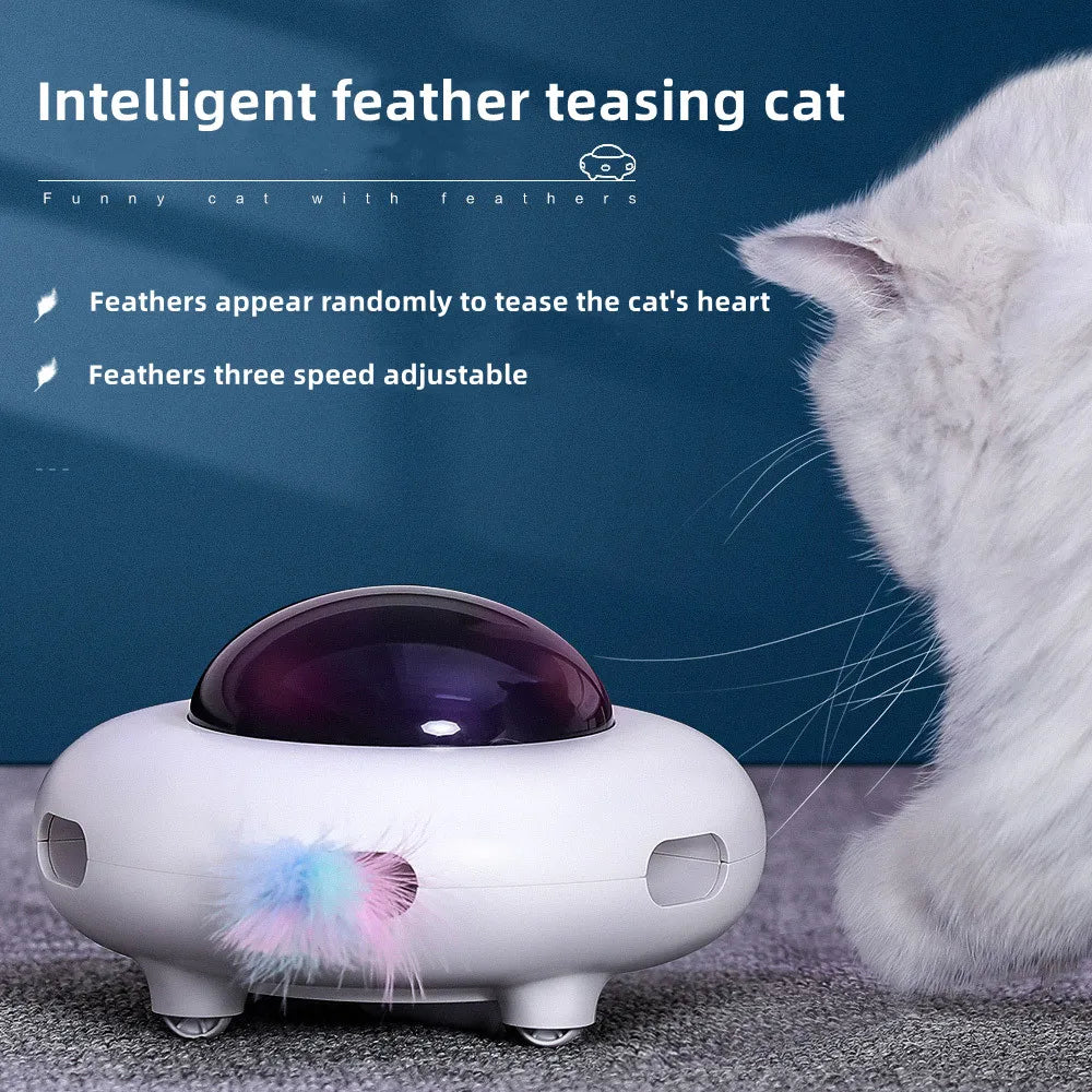 🐾 Smart Teaser UFO Cat Toy – Interactive Fun for Your Feline Friend