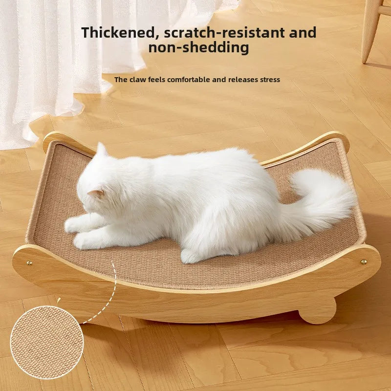 Wooden Cat Scratching Pad and Sleeping Bed