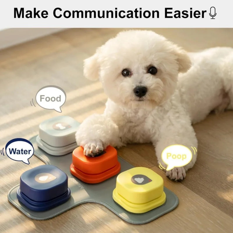 🐾 Interactive Dog Talking Buttons with Mat – Fun &amp; Effective Training Tool