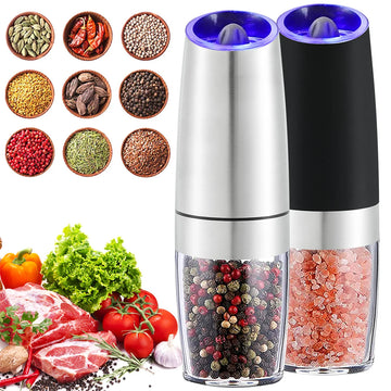 🌟 Electric Pepper Grinder – Stainless Steel Automatic Gravity Shaker