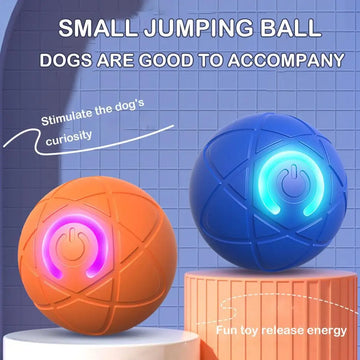 Automatic Moving Dog Toy Ball Smart USB Jumping Rotating Interactive Dog Chew Toy Ball For Puppy Ball Toys