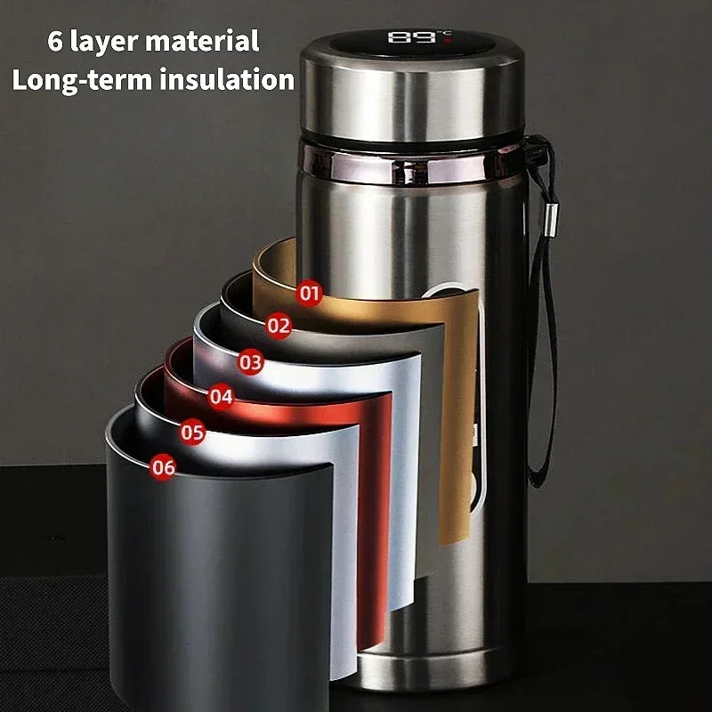 🌡️ Stainless Steel Thermos Bottle with LED Temperature Display – Durable &amp; Stylish