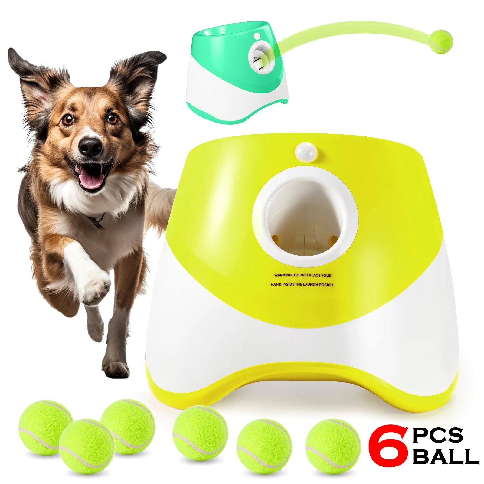 Dog Tennis Ball Launcher Dogs Chase Automatic Toys Automatic Fun Interactive Machine Fun Interactive Catapult Throw Rechargable